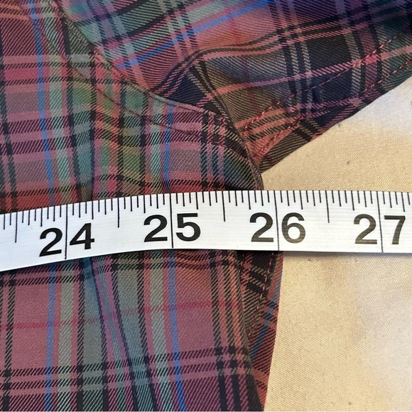 Orvis Men’s L Green And Purple Plaid Button Down Shirt 100% Cotton Long Sleeve - Picture 5 of 8